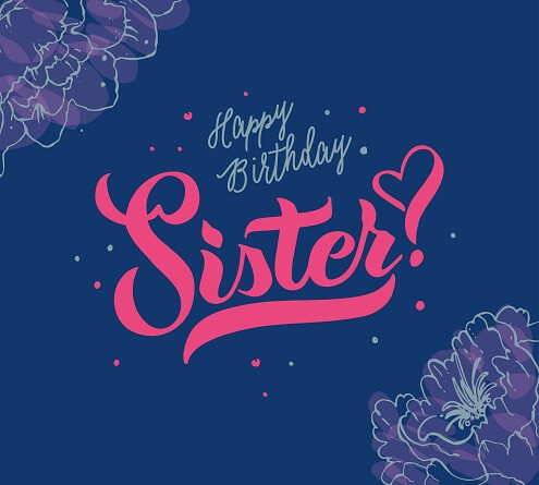 Gefeliciteerd met je zus ⋆ Verjaardagswensen